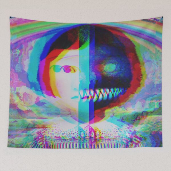 Item preview, Rainbow Glitch Horror – Split Face Nightmare designed and sold by Charisma Enigma.