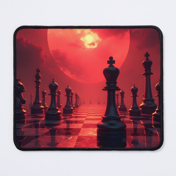 Item preview, Crimson Chessboard Under a Blood Moon designed and sold by oanaunciuleanu.