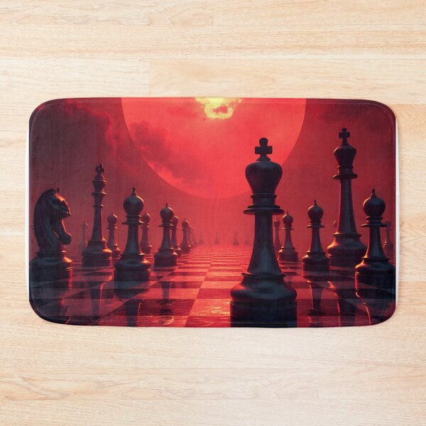 Item preview, Crimson Chessboard Under a Blood Moon designed and sold by oanaunciuleanu.