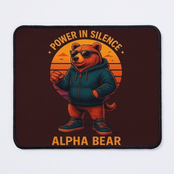 Item preview, Alpha Bear | Power in Silence – Cool Animal Hoodie Graphic for Strong Personalities designed and sold by DevineCouture.