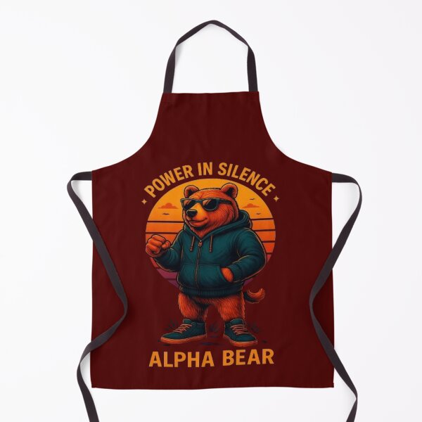 Item preview, Alpha Bear | Power in Silence – Cool Animal Hoodie Graphic for Strong Personalities designed and sold by DevineCouture.