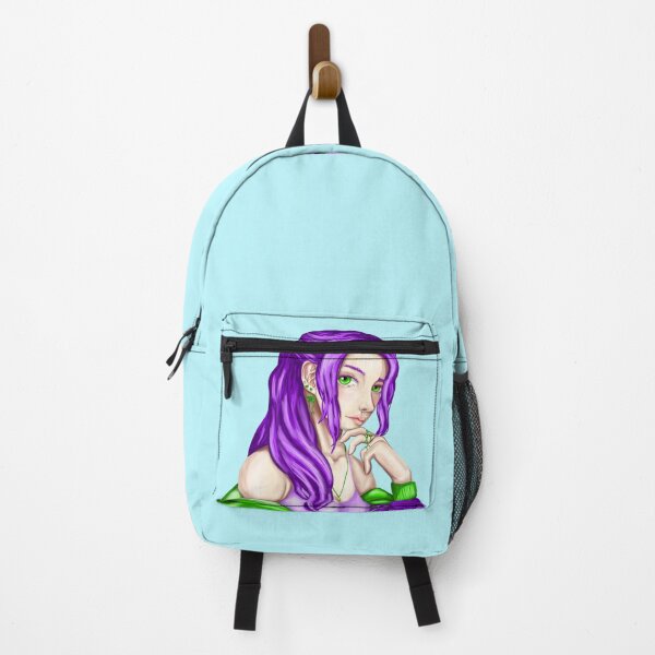 Item preview, Portrait of a woman in style with bright eyes and violet hair designed and sold by katecheerycake.