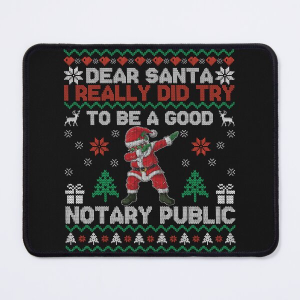 Item preview, Funny Notary Public Christmas Sweater – Dear Santa I Really Did Try Holiday Dab Design designed and sold by NotaryLife.