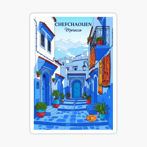 Item preview, Blue City Maze – Chefchaouen, Morocco designed and sold by pixelated_echoes.