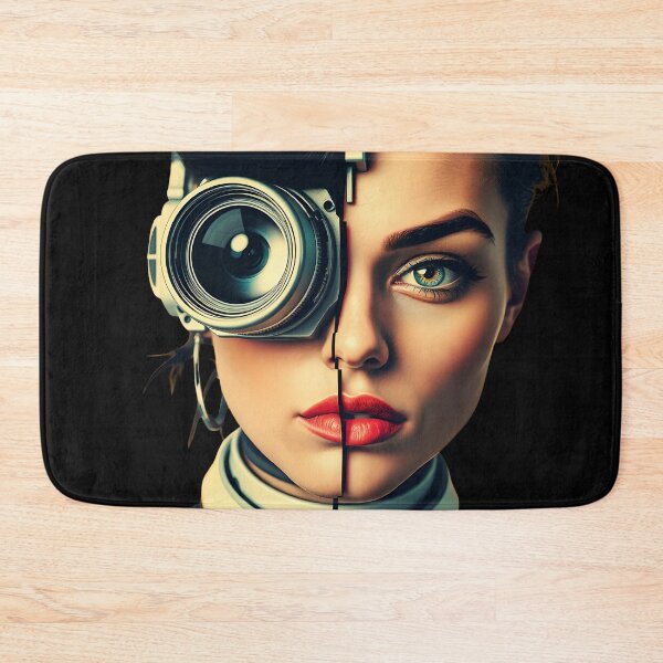 Item preview, Stylish Cyborg Woman Portrait with Futuristic Tech Eye designed and sold by AbdS07.