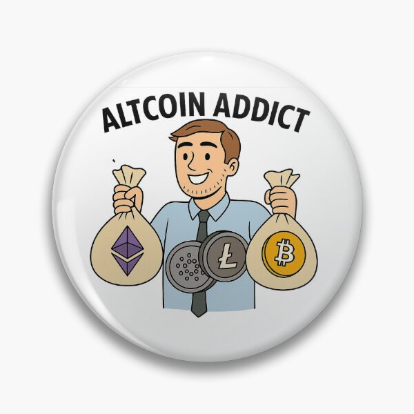 Artikelvorschau, Altcoin-Süchtiger: Krypto-Liebhaber mit Münzbeuteln entworfen und verkauft von МираКайАрт.