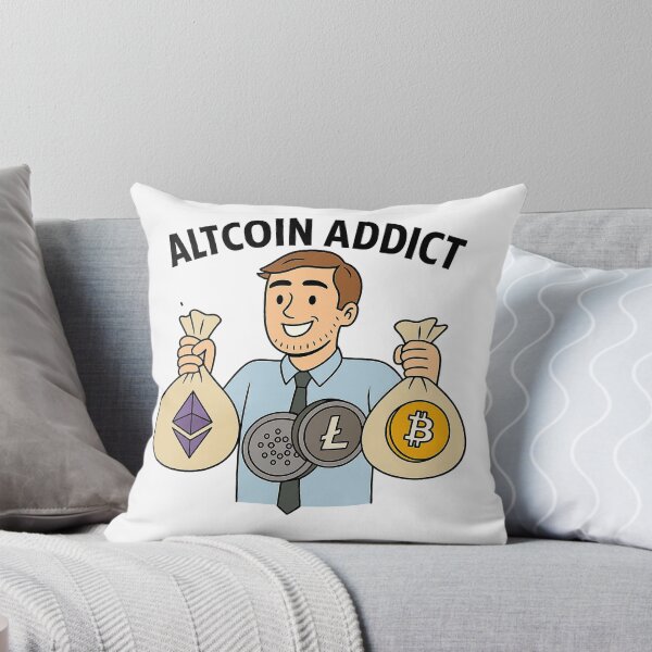 Item preview, Altcoin Addict: Crypto Lover with Coin Bags designed and sold by МираКайАрт.