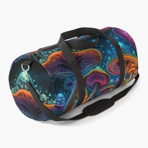 Item preview, Glowing Psychedelic Mushrooms in a Fantasy Forest designed and sold by pinkal.