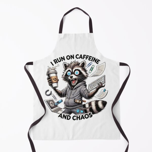 Item preview, crazy racoon needs more coffee, fantasy art designed and sold by LoneAngel.