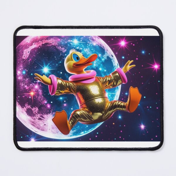 Item preview, Space Disco Duck: Retro-Futuristic Art for Fans of Humor and Glitter designed and sold by StormArte.