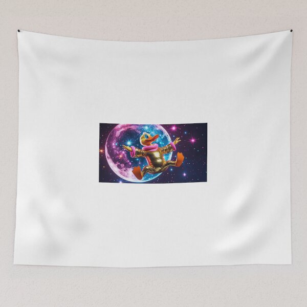 Item preview, Space Disco Duck: Retro-Futuristic Art for Fans of Humor and Glitter designed and sold by StormArte.