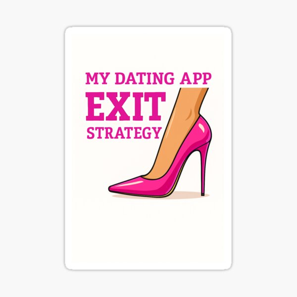 Item preview, My Dating App Exit Strategy – Swiped Left for Good! designed and sold by SassySilk.