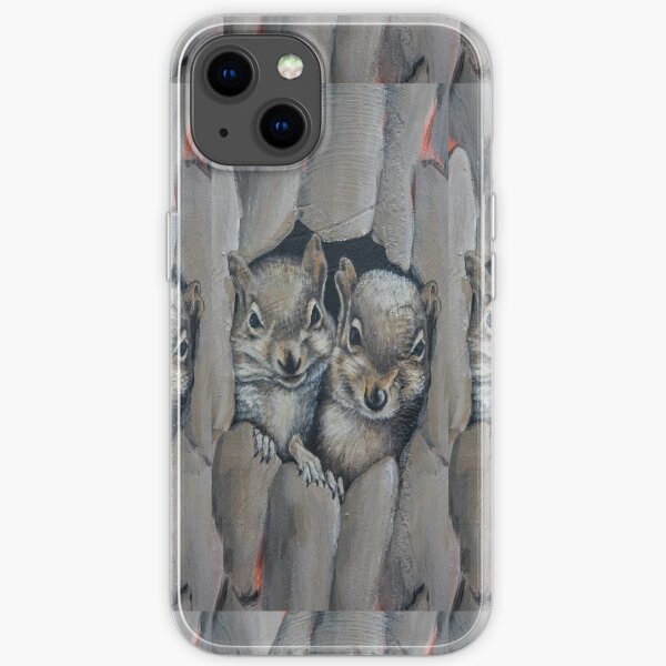Two Little Squirrels  iPhone Soft Case
