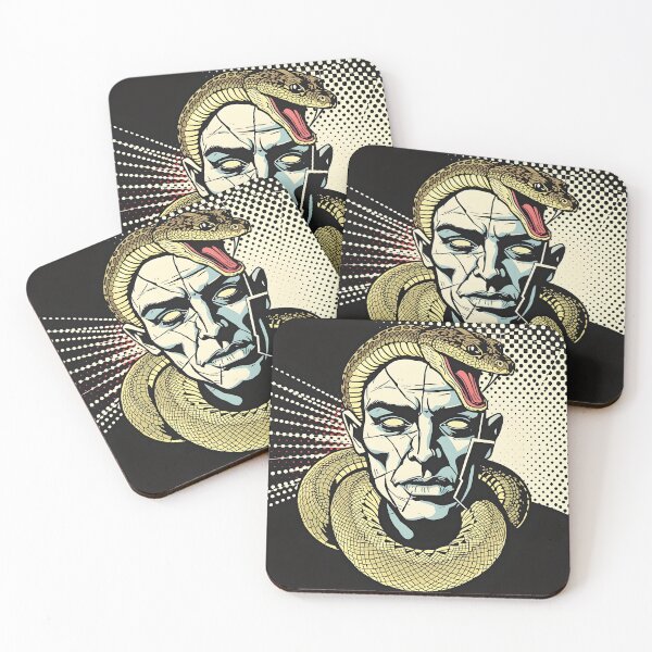 Item preview, Pop Art Snake and Man with Broken Face Design designed and sold by AbdS07.