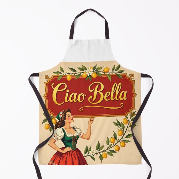 Artikelvorschau, Ciao Bella – Vintage italienisches Mädchen mit Zitronen Kunstdruck entworfen und verkauft von EmeraldeaArt.