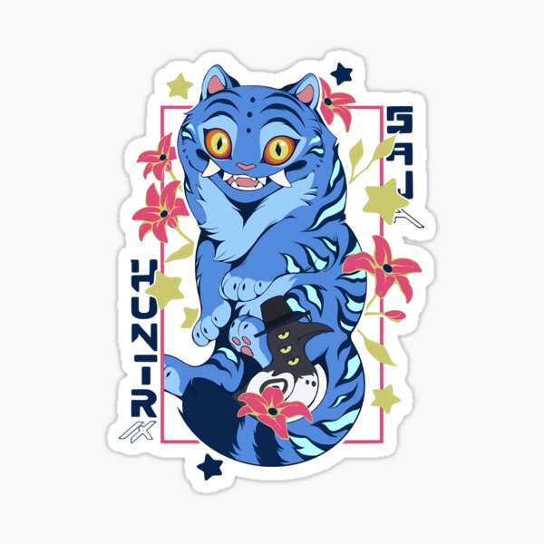 Item preview, Cazadores de demonios Kpop Tigre Derpy azul  designed and sold by My3rs.