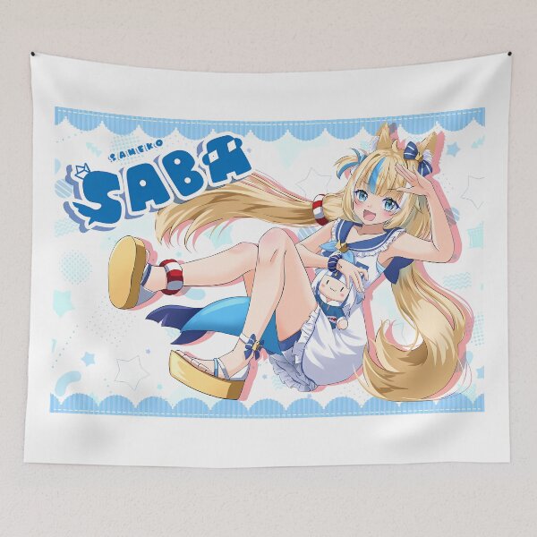 Item preview, Sameko Saba VTuber Poster – Cute Anime Art Print designed and sold by Oneline4life.