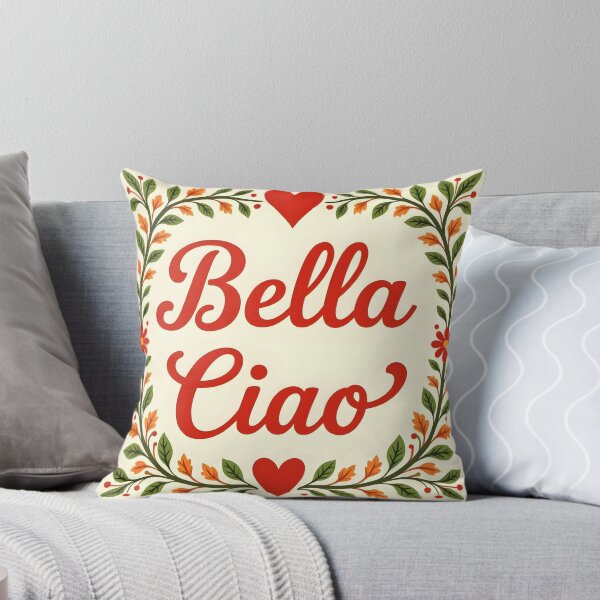 Item preview, Bella Ciao – Folklore Floral Frame with Red Hearts designed and sold by EmeraldeaArt.