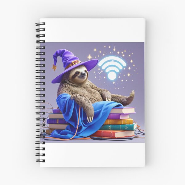 Item preview, WiFi Wizard Sloth Perezoso mago del wifi: diseño geek y mágico para fans de la calma digital designed and sold by StormArte.
