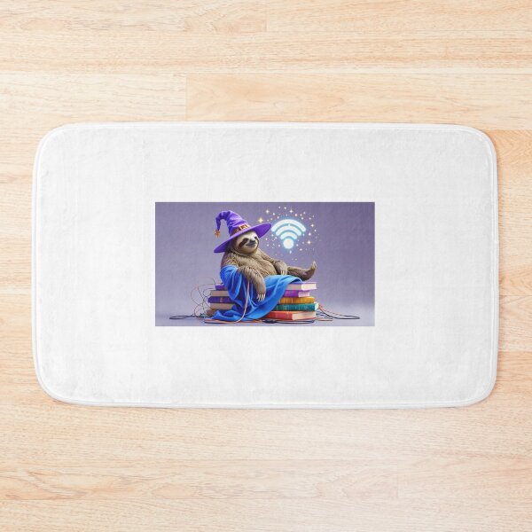 Item preview, WiFi Wizard Sloth: geeky and magical design for fans of digital calm designed and sold by StormArte.