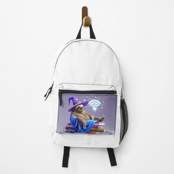Item preview, WiFi Wizard Sloth: geeky and magical design for fans of digital calm designed and sold by StormArte.