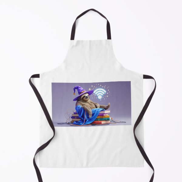 Item preview, WiFi Wizard Sloth: geeky and magical design for fans of digital calm designed and sold by StormArte.