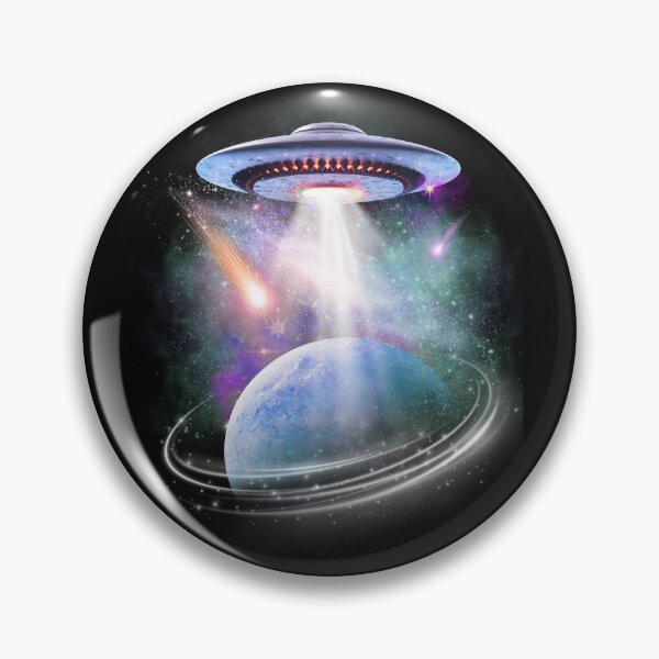 Item preview, UFO Encounter Over Distant Planet: Cosmic Abduction Sci-Fi Space Art designed and sold by Teez Haven.