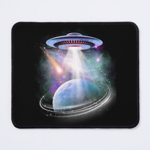Item preview, UFO Encounter Over Distant Planet: Cosmic Abduction Sci-Fi Space Art designed and sold by Teez Haven.
