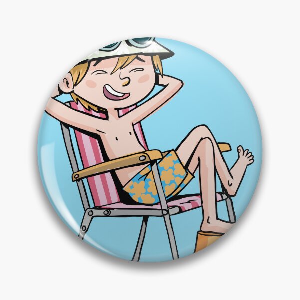 Item preview, boy is sunbathing in a chair on the beach designed and sold by duxpavlic.
