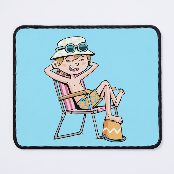 Item preview, boy is sunbathing in a chair on the beach designed and sold by duxpavlic.