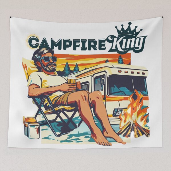 Item preview, Campfire King – Funny Retro RV Dad Design for Campers designed and sold by RoadNesters.