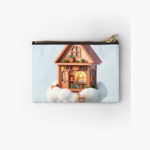 Item preview, Floating Book Cottage in the Clouds Illustration designed and sold by AbdS07.