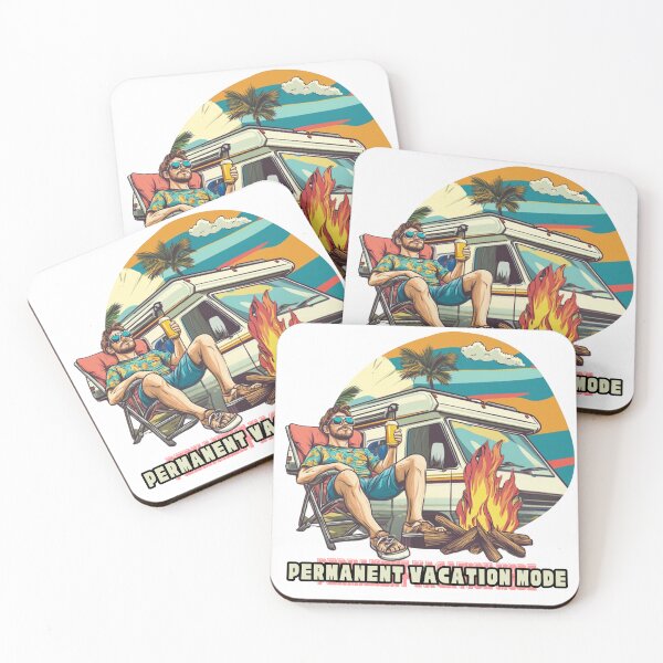 Item preview, Permanent Vacation Mode – Funny Retro RV Camping Shirt for Men designed and sold by RoadNesters.