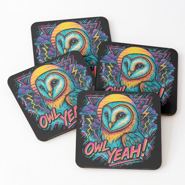 Item preview, Cool Owl Yeah! Vaporwave designed and sold by TomFrontierArt.