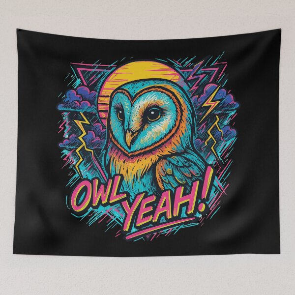 Item preview, Cool Owl Yeah! Vaporwave designed and sold by TomFrontierArt.