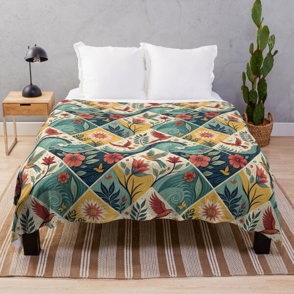 Item preview, Whimsical Enchanted Forest - Folk Art Nature Pattern designed and sold by alfmar.