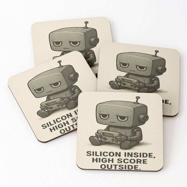 Item preview, “Silicon Inside, High Score Outside – Bored Robot Gamer” designed and sold by GeekGliter.