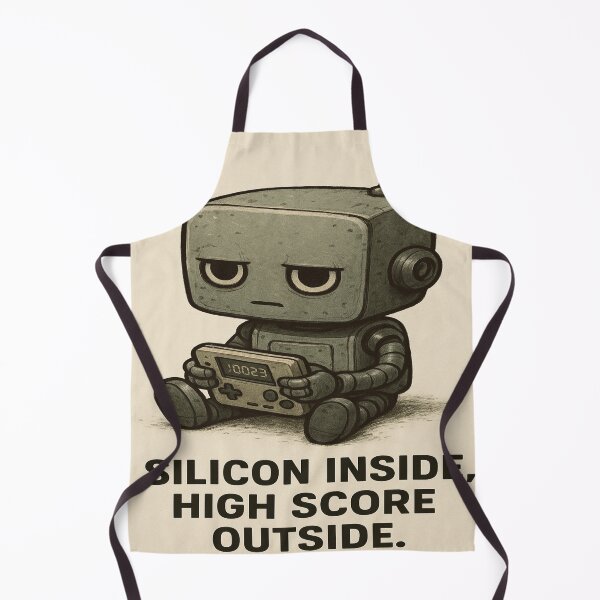 Item preview, “Silicon Inside, High Score Outside – Bored Robot Gamer” designed and sold by GeekGliter.