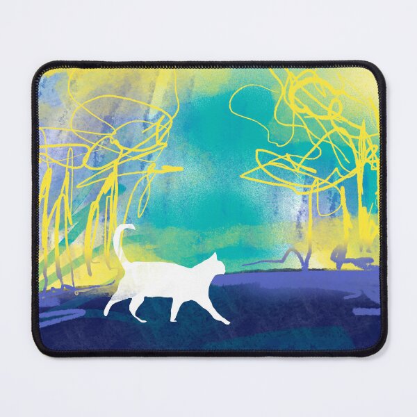 Item preview, Colorful Cat Silhouette – Vibrant Sunshine Poster for Cat Lovers designed and sold by MilkaMillyBoo.