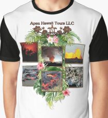 Apau Hawaii Tours - Lava Day Cycle Huddle Graphic T-Shirt
