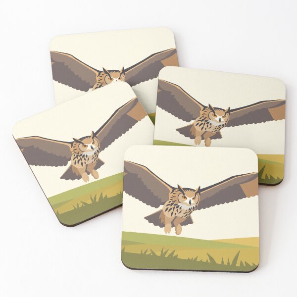 Item preview, The Eagle Owl - Minimalist Owl Art designed and sold by TheArtEngineer.