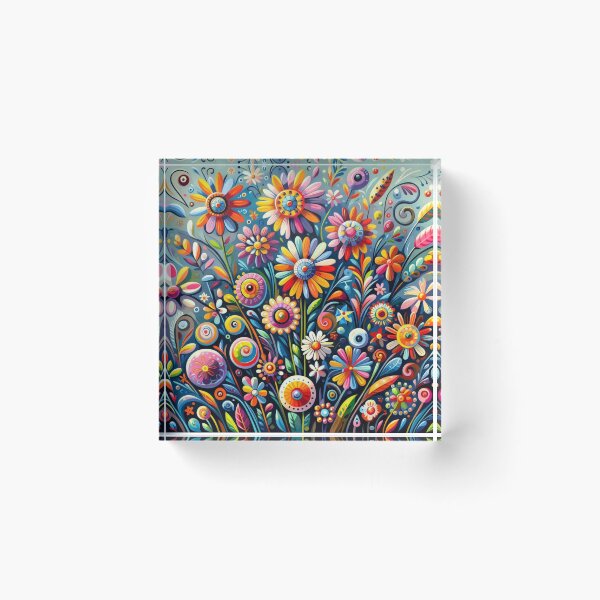 Item preview, Floral Naive Art designed and sold by Myra365Art.
