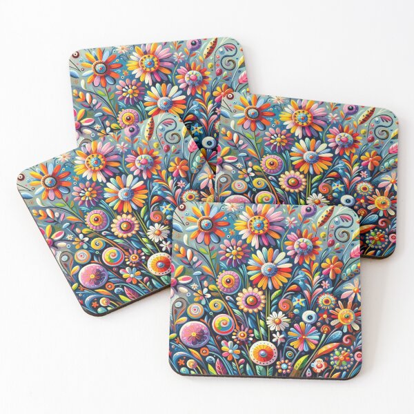Item preview, Floral Naive Art designed and sold by Myra365Art.