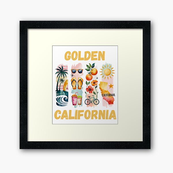 Item preview, Golden California – sunshine state pride & coastal design designed and sold by CleanDecor.