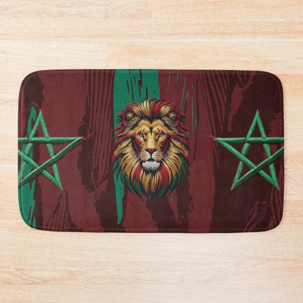 Item preview, Atlas Lion Moroccan Flag  Embroidered Star Art Design designed and sold by ArtDesignTp.