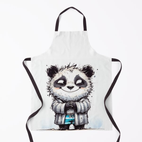 Item preview, Relaxed panda in a bathrobe – Funny cartoon design designed and sold by Closeddog.