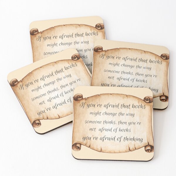 Item preview, Afraid of Books, Afraid of Thinking designed and sold by BlesstB.