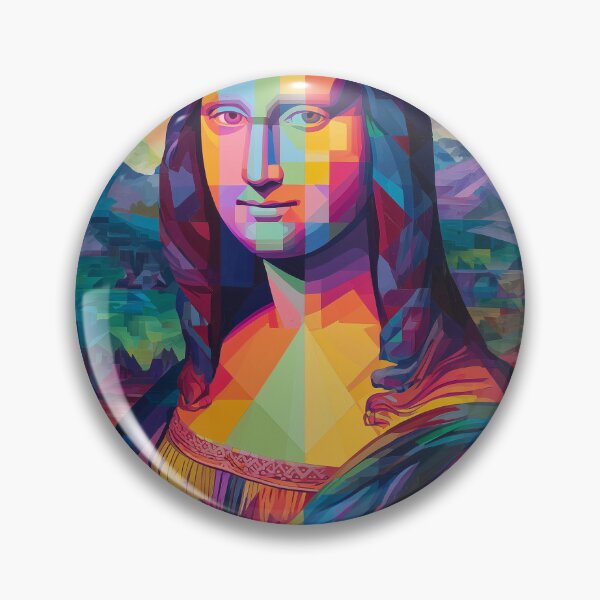 Item preview, Geometric Mona Lisa - Okudart-Style Psychedelic Reinterpretation designed and sold by CreatifStudios.
