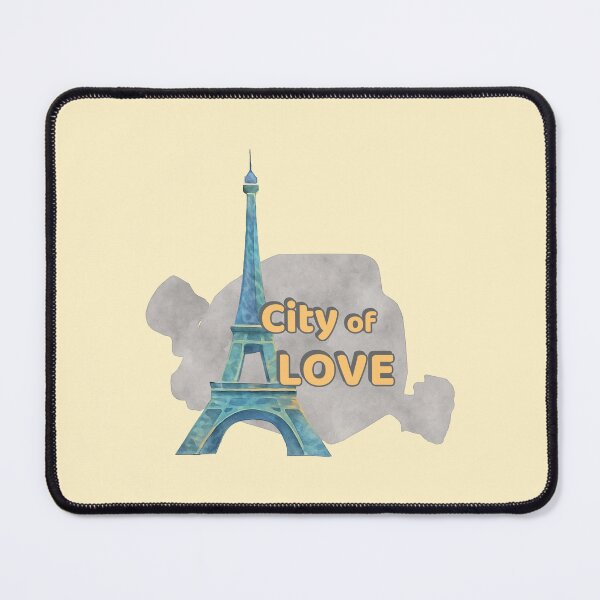 Item preview, Paris City Map with Eiffel Tower designed and sold by MoxisWatercolor.