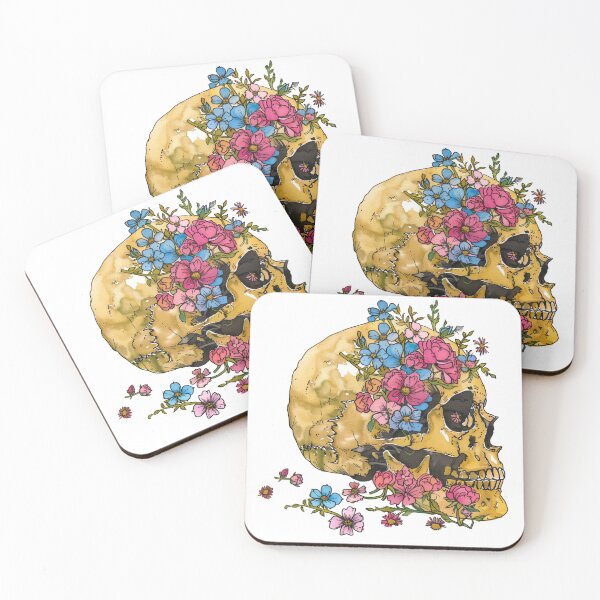 Item preview, Skull With Flowers designed and sold by xiao xuans.